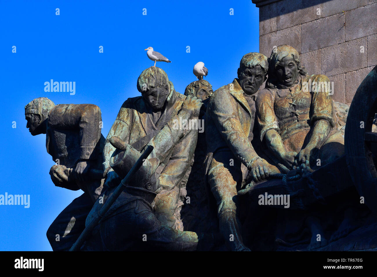 Détail de la Praça de mouzinho de Albuquerque, Portugal, Porto Banque D'Images