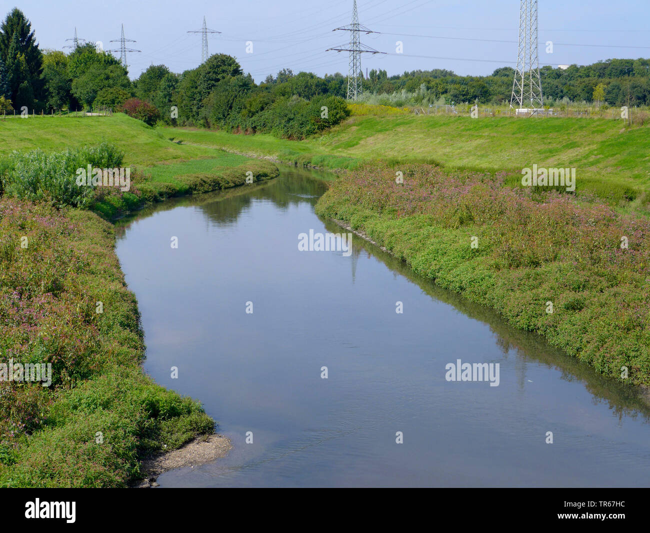 La renaturation de la rivière Emscher, Ruhr, Dortmund Banque D'Images