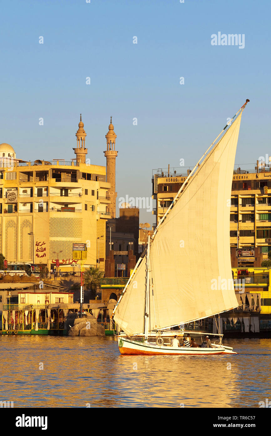 Felouque sur le Nil, l'Egypte Banque D'Images