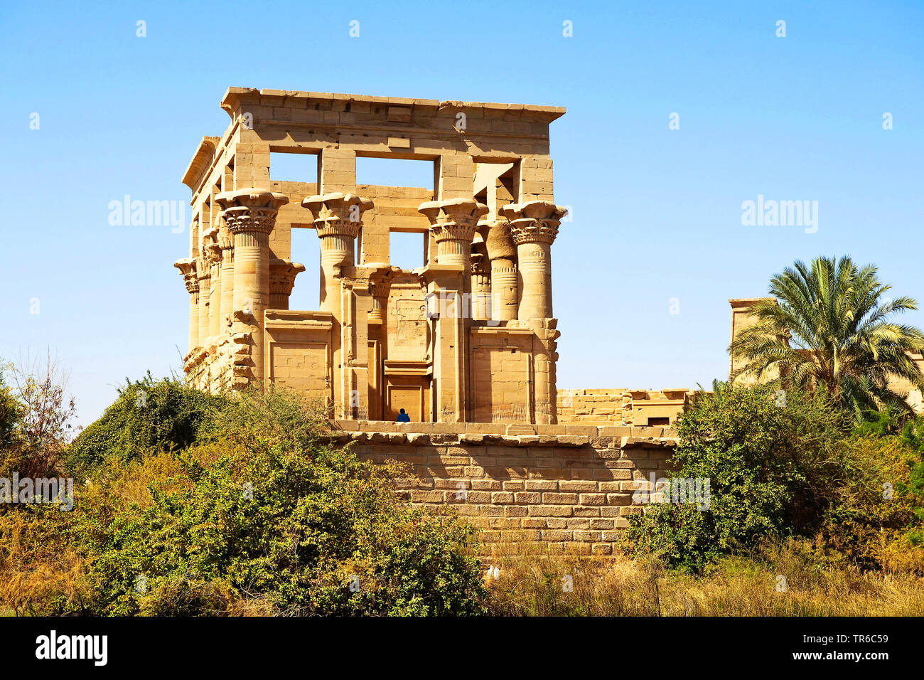 Le kiosque de Trajan, temple de Philae, Egypte, Assouan Banque D'Images