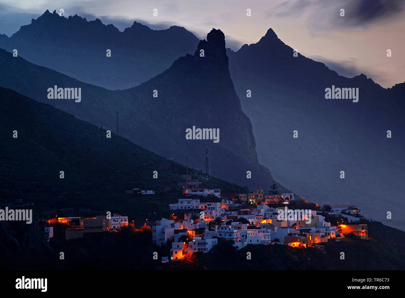 Macizo de Anaga, Iles Canaries, Tenerife, l'almaciga Banque D'Images