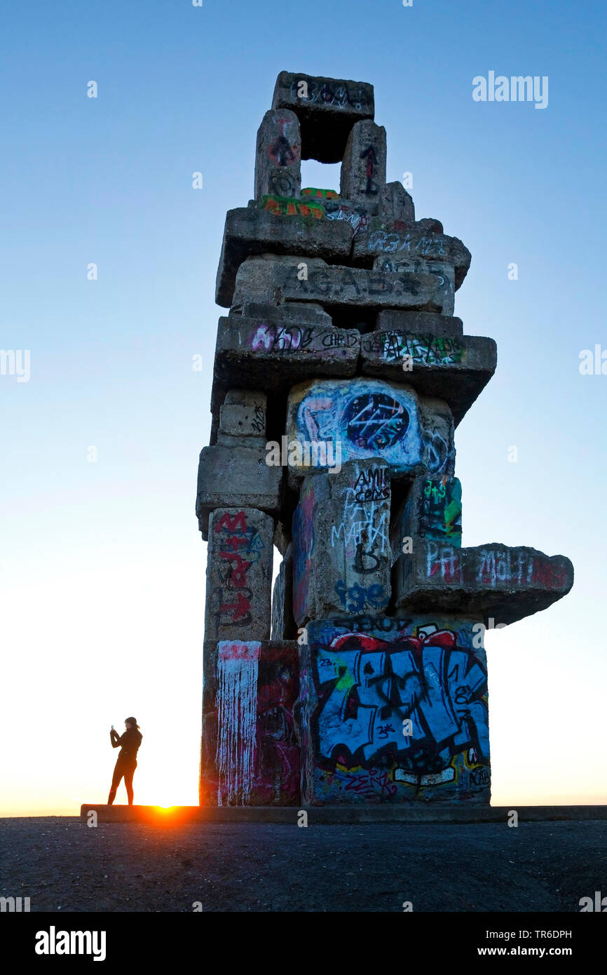 La Rheinelbe avec Himmelstreppe ciel, escaliers, l'Allemagne, en Rhénanie du Nord-Westphalie, région de la Ruhr, Bochum Banque D'Images