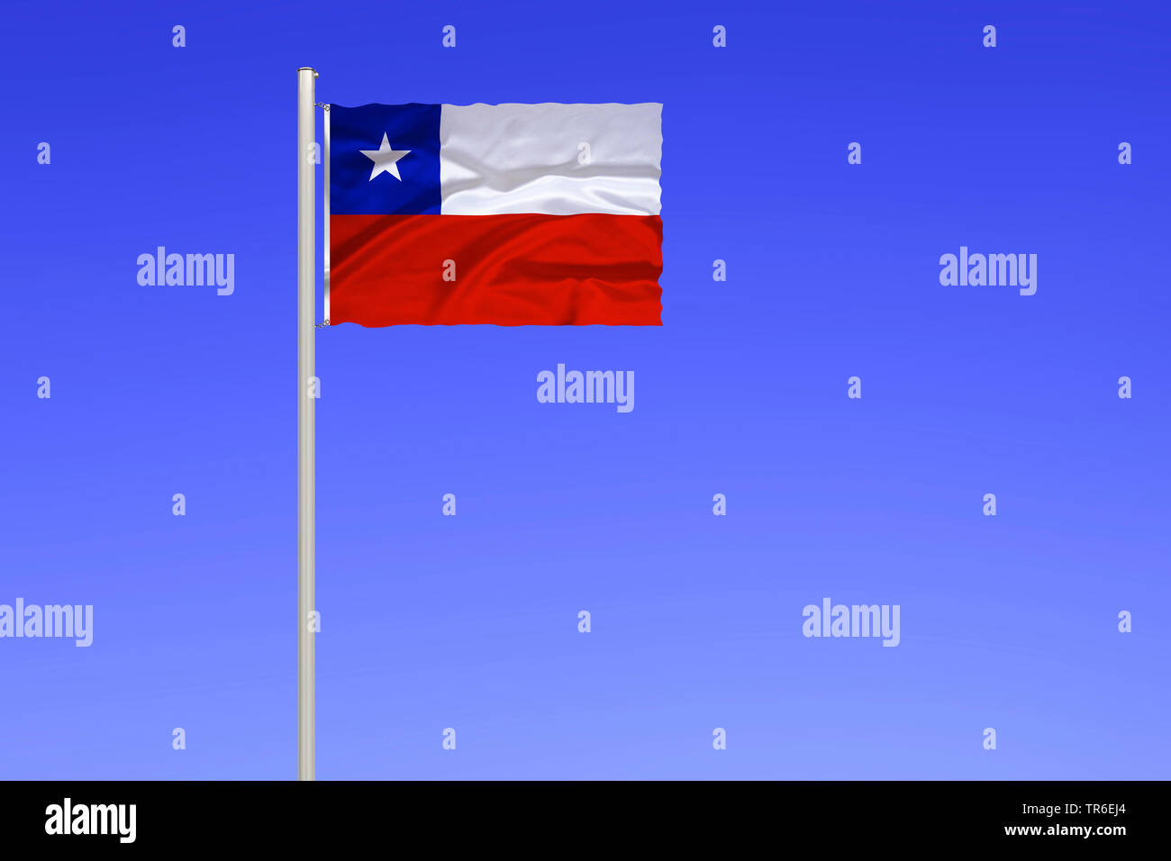 Pavillon du Chili contre le ciel bleu, le Chili Banque D'Images