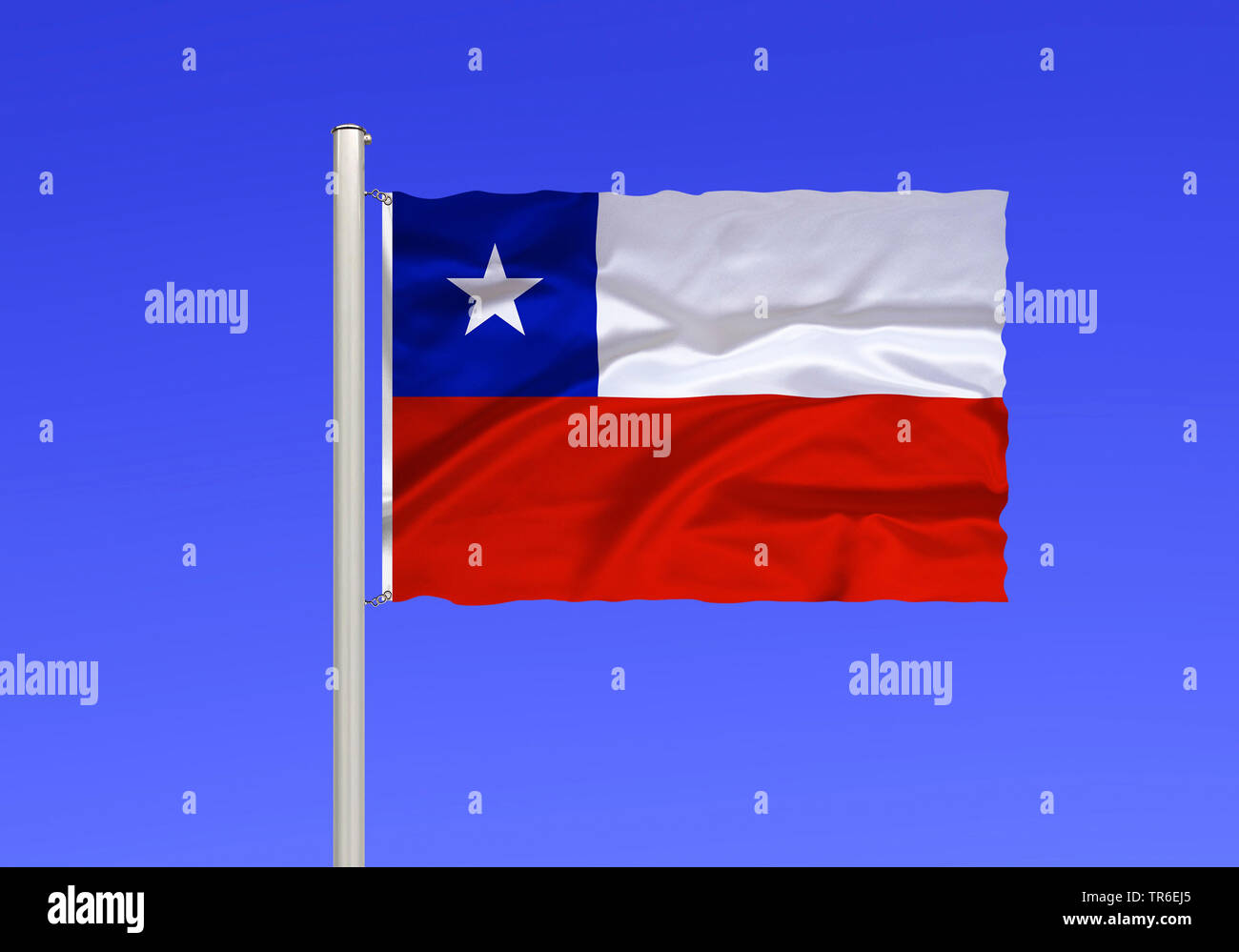 Pavillon du Chili contre le ciel bleu, le Chili Banque D'Images
