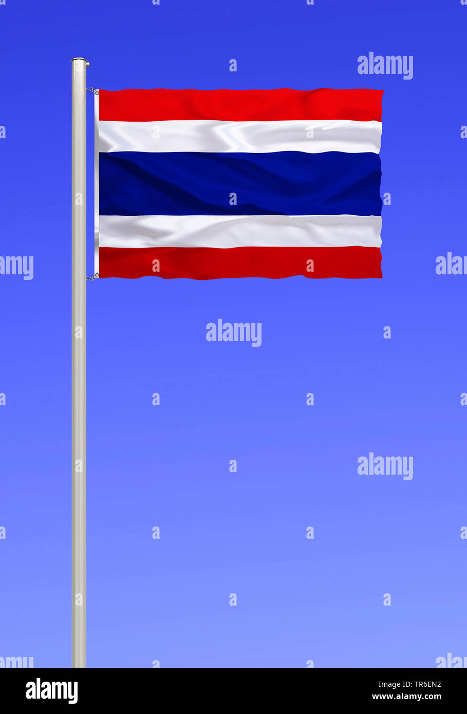 Pavillon de la Thaïlande contre ciel bleu, Thaïlande Banque D'Images