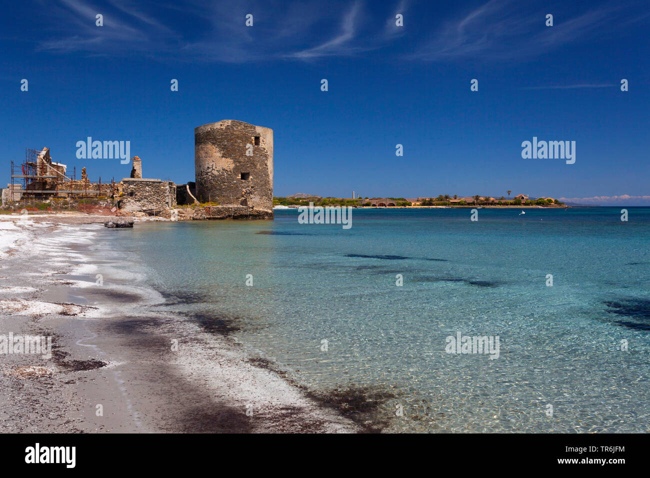 Tour historique, Stintino, Italie, Sardaigne, Alghero, Stintino Banque D'Images