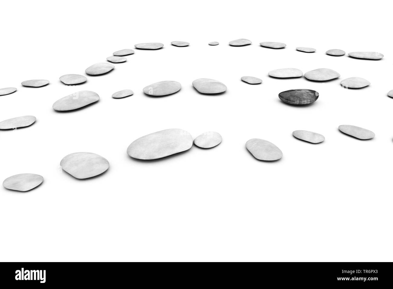 Massage stones gris, dentelle, ordinateur graphik Banque D'Images