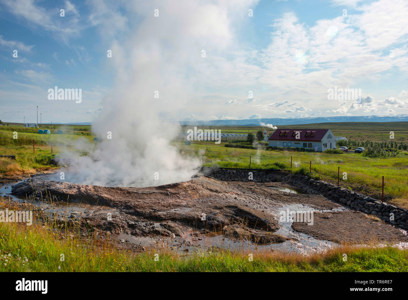 Hot spring Ystihver au rein, l'Islande, Hveravellir Banque D'Images