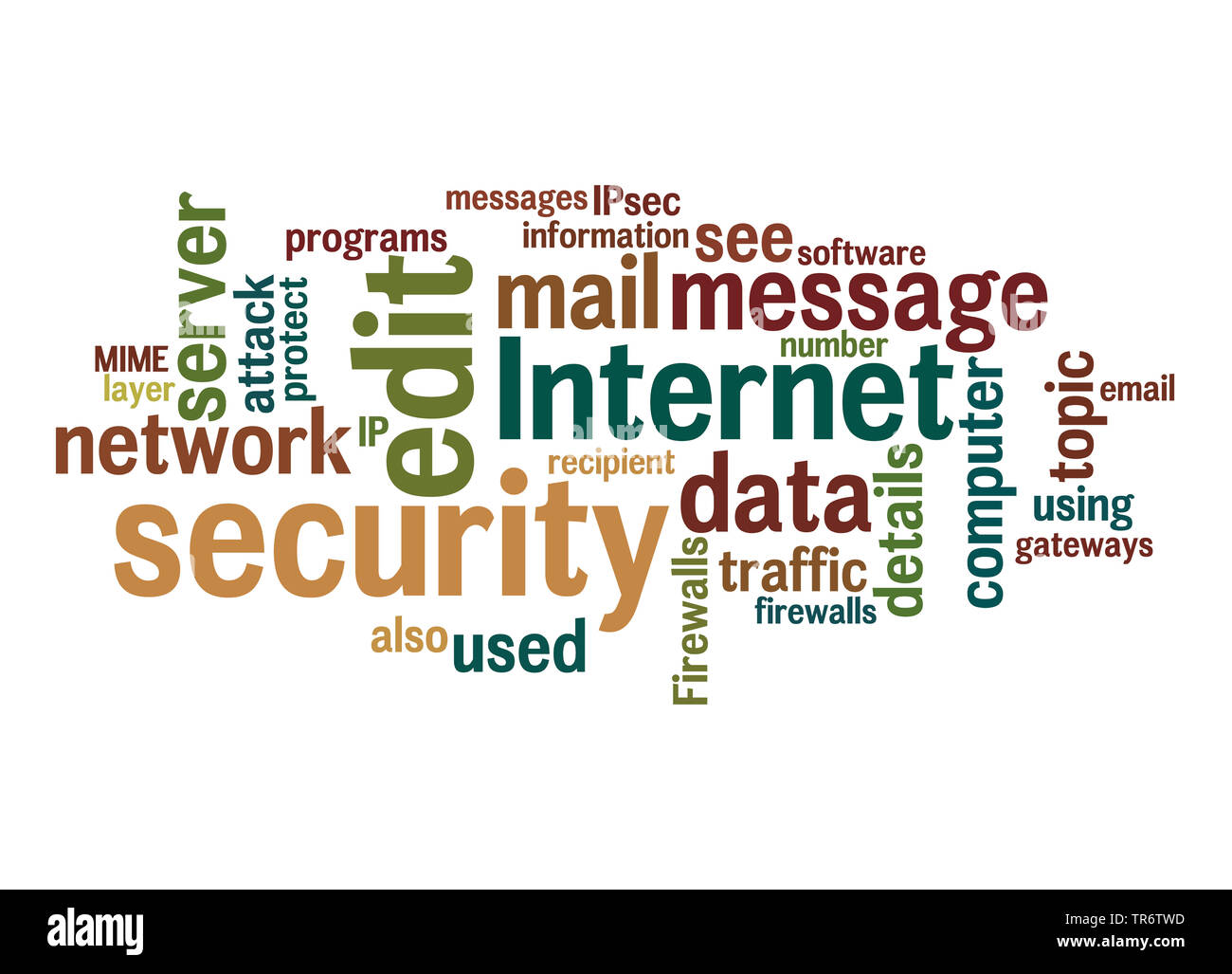 Tag Cloud sécurité sur le sujet Banque D'Images