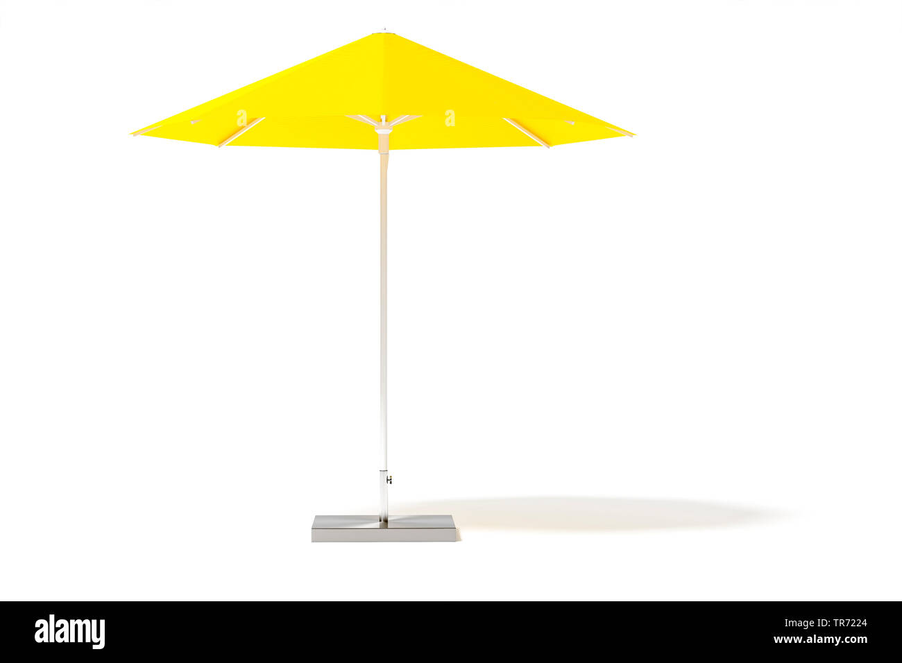 3D computer graphic, un parapluie de couleur jaune avec indiqué ombre Banque D'Images 3D computer graphic, un parapluie de couleur jaune avec indiqué ombre Banque D'Images