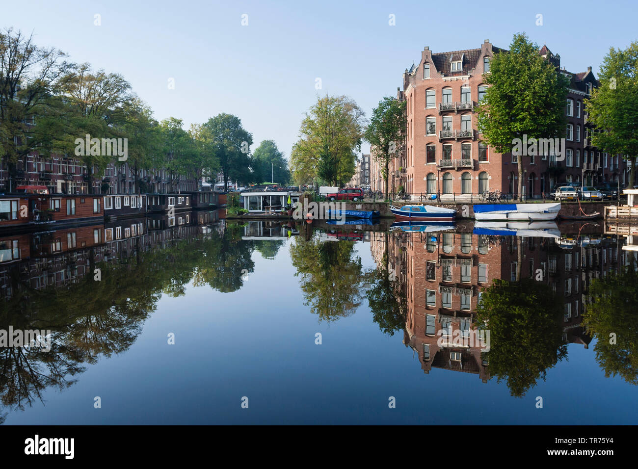 Maisons du canal du Nord, Pays-Bas, Amsterdam, Pays-Bas Banque D'Images