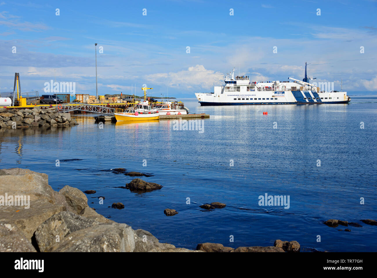 Ferry, Brjanslaekur, Islande, Westfjorde Banque D'Images