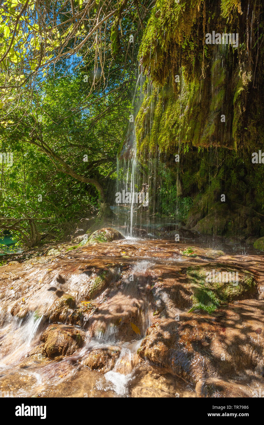 Cascade de la rivière Siagne, Saint-Cezaire-sur-Siagne, Alpes-Maritim, Provence-Alpes-Côte d'Azur, France, Europe Banque D'Images