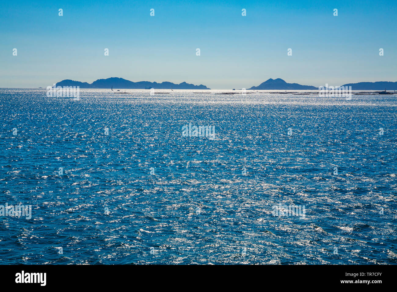 Croisière de Cangas de Morrazo aux îles Cies. Pontevedra Province. La Galice. Espagne Banque D'Images