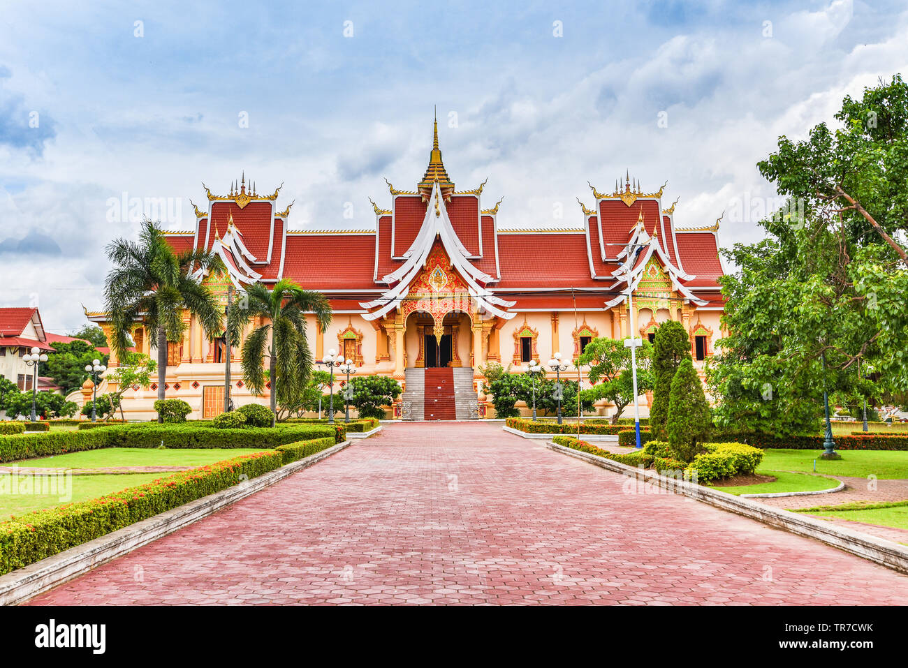 Vientiane au Laos : laos historique magnifique temple du bouddhisme en Asie Banque D'Images