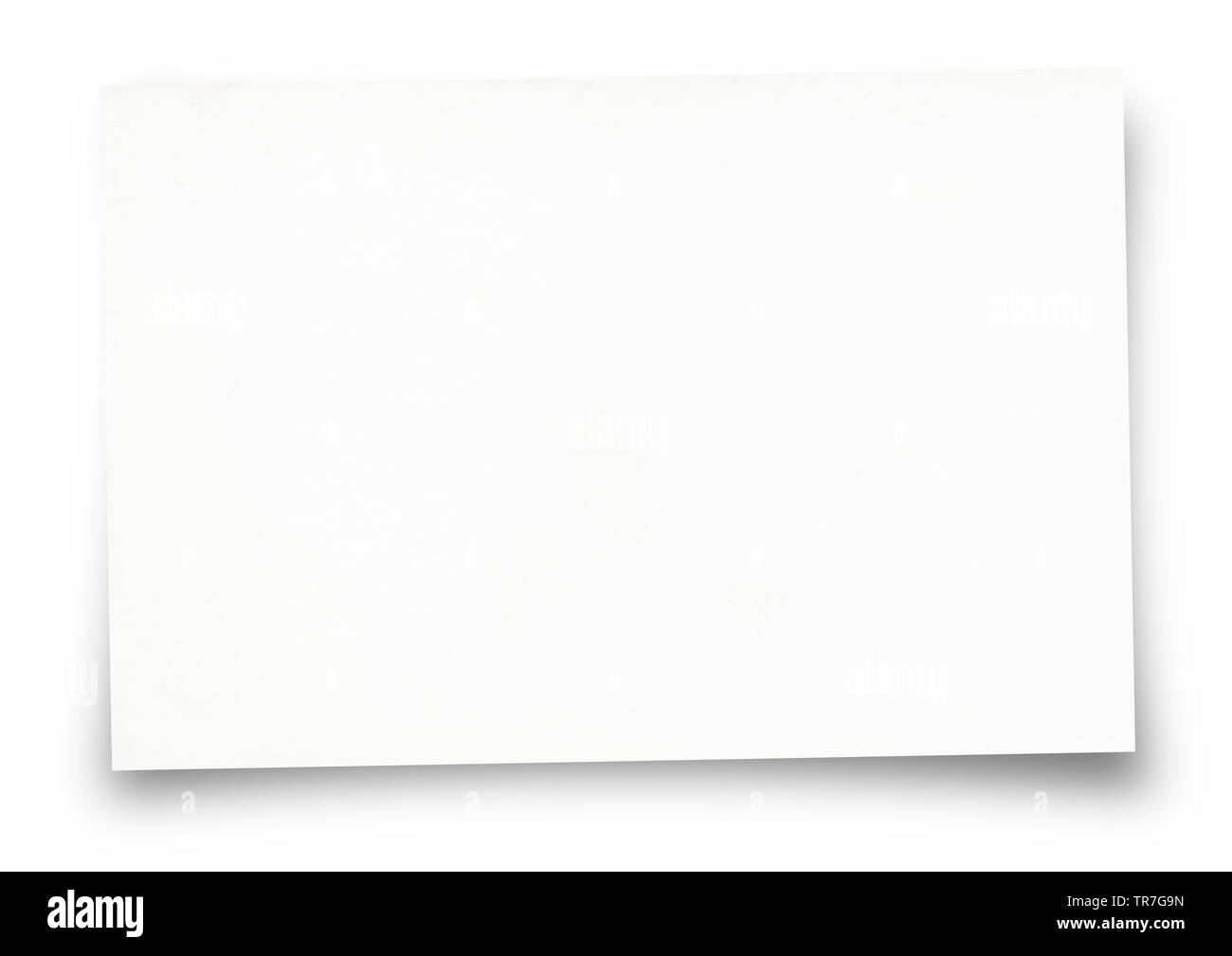 Feuille de papier blanc isolé sur fond blanc Banque D'Images