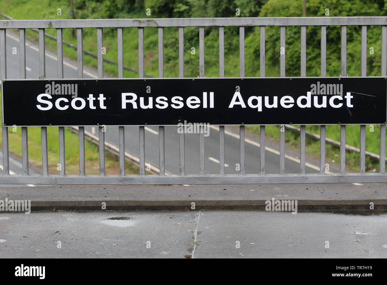 Scott Russell sur l'Aqueduc de dérivation-ville d'Édimbourg Banque D'Images