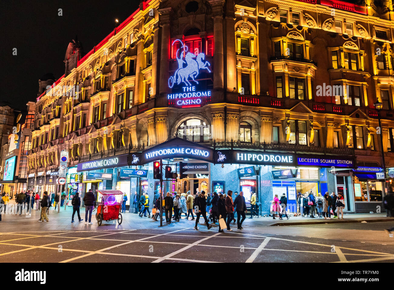 Vue de londres, leicester square at night Banque D'Images