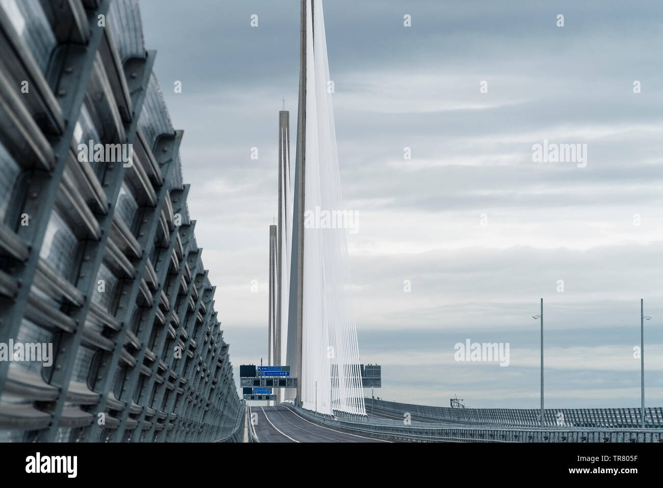 Vue d'un passage à vide sur le pont de Queensferry Ouverture officielle le 4 septembre 2017. Banque D'Images