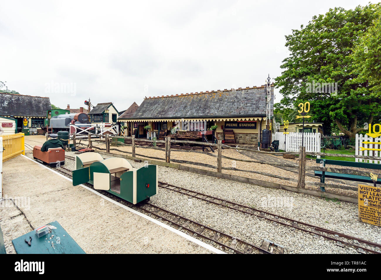 Musée ferroviaire Peene à Elham Valley Railway avec confiance la ligne Station Peene Peene dans près de Folkstone Kent England UK Banque D'Images