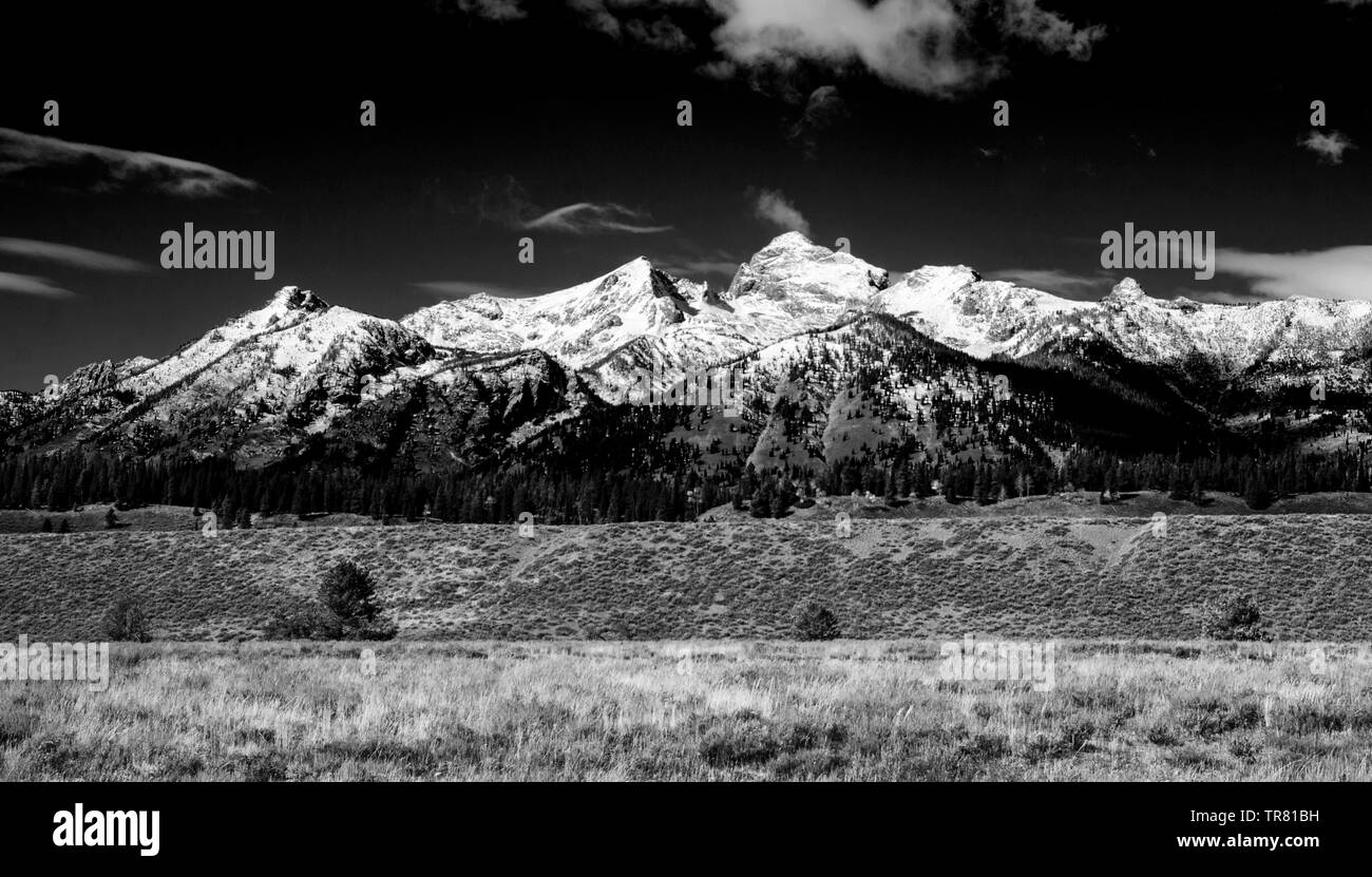 Chaîne Teton de Grand Teton National Park dans l'État américain du Wyoming Banque D'Images