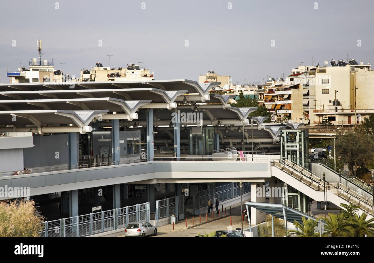 Station de métro à Pirée. Grèce Banque D'Images