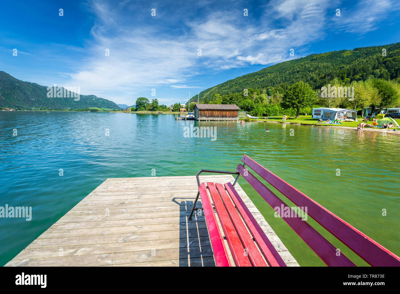 L'heure d'été à Lac Ossiacher See, Autriche Banque D'Images