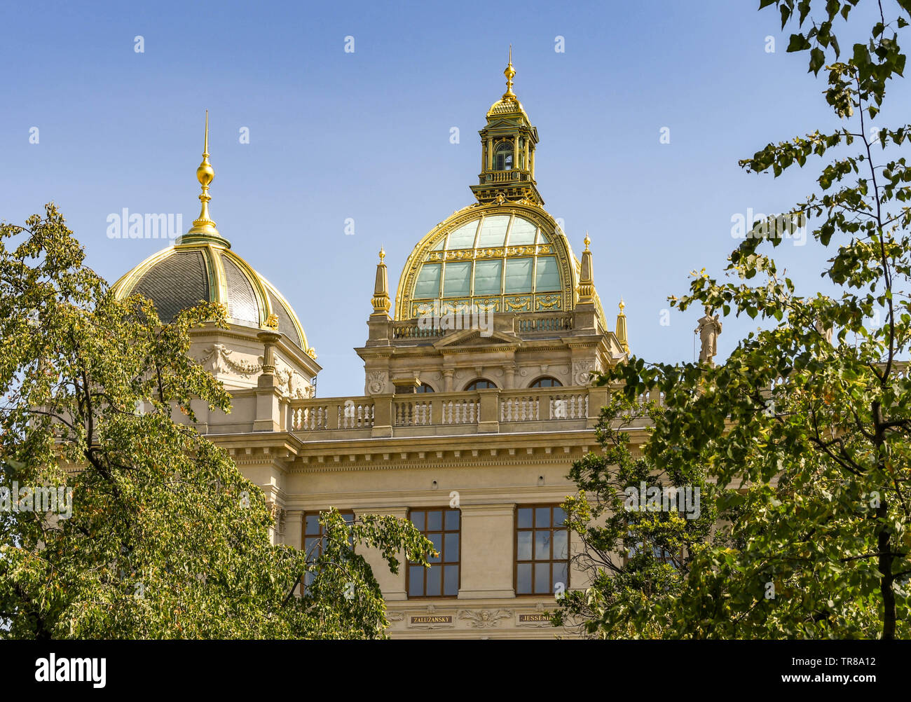 PRAGUE, RÉPUBLIQUE TCHÈQUE - Juillet 2018 : extérieur du Musée National de Prague. Il a été créé en 1818 par Kašpar Maria Šternberg. Banque D'Images