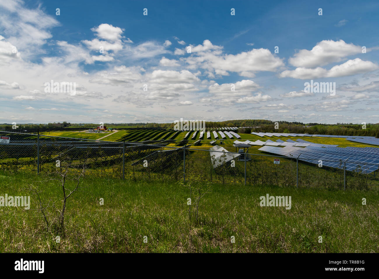 Ferme solaire Banque D'Images