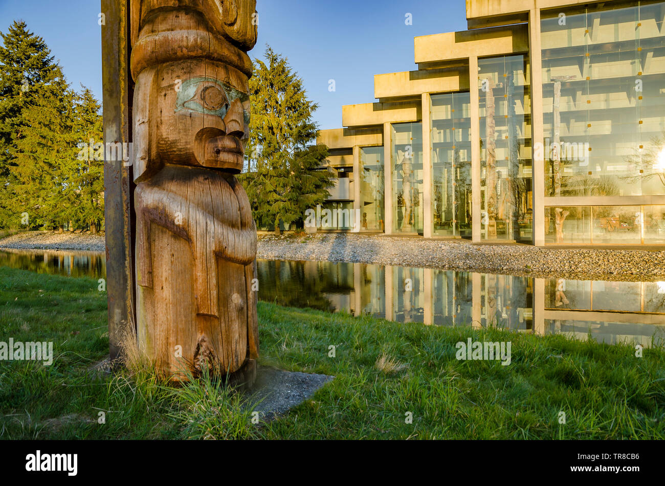 Arthur Erickson conçu, Musée d'Anthropologie, Université de la Colombie-Britannique, Vancouver, Colombie-Britannique, Canada Banque D'Images