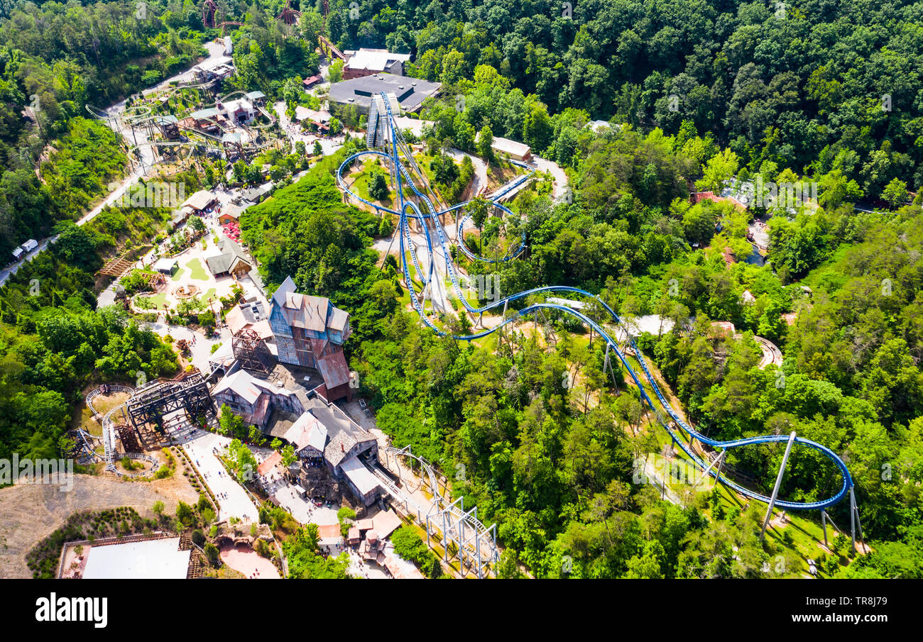 Le parc d'attractions Dollywood, Pigeon Forge, TN, États-Unis d'Amérique Banque D'Images