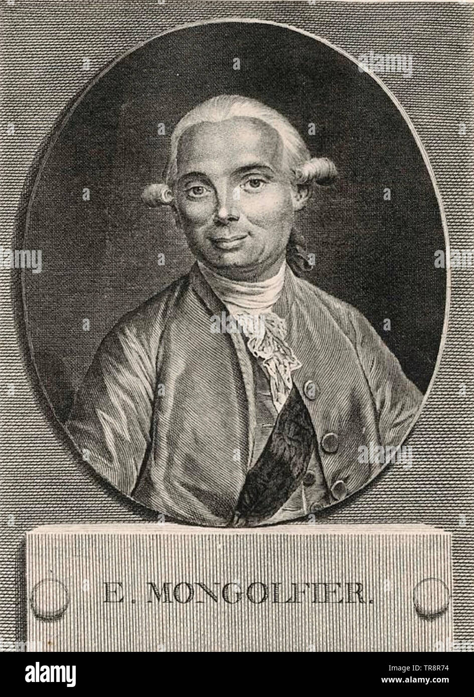 JACQUES-Étienne Montgolfier (1745-1799) French hot air balloonist Banque D'Images