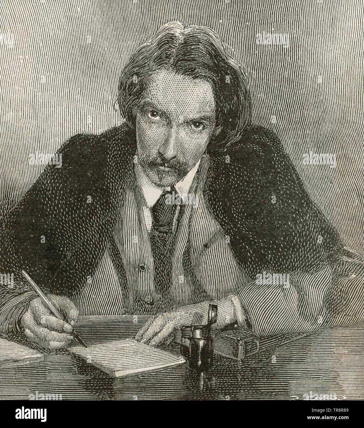 ROBERT LOUIS STEVENSON (1850-1894), romancier et écrivain écossais de voyage Banque D'Images