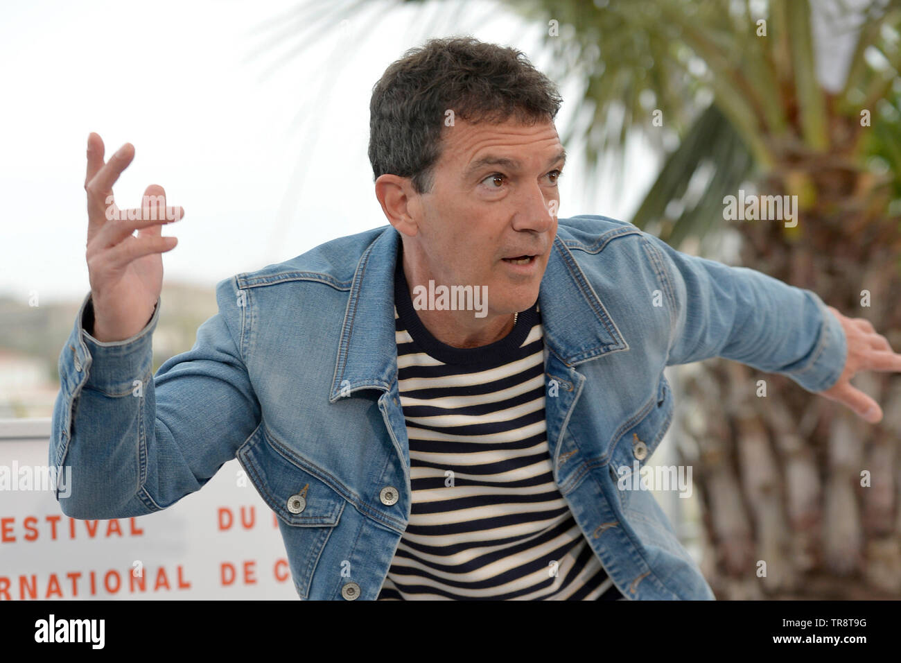 72e édition du Festival du Film de Cannes : photocall pour le film ÒPain et gloire" (espagnol : ÒDolor y gloria') avec Antonio Banderas, le 18 mai, 2019 Banque D'Images