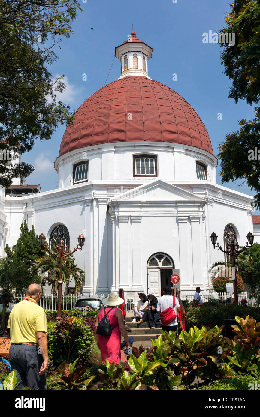 L'Église protestante Blenduk de Semarang sur Java, Indonésie Banque D'Images