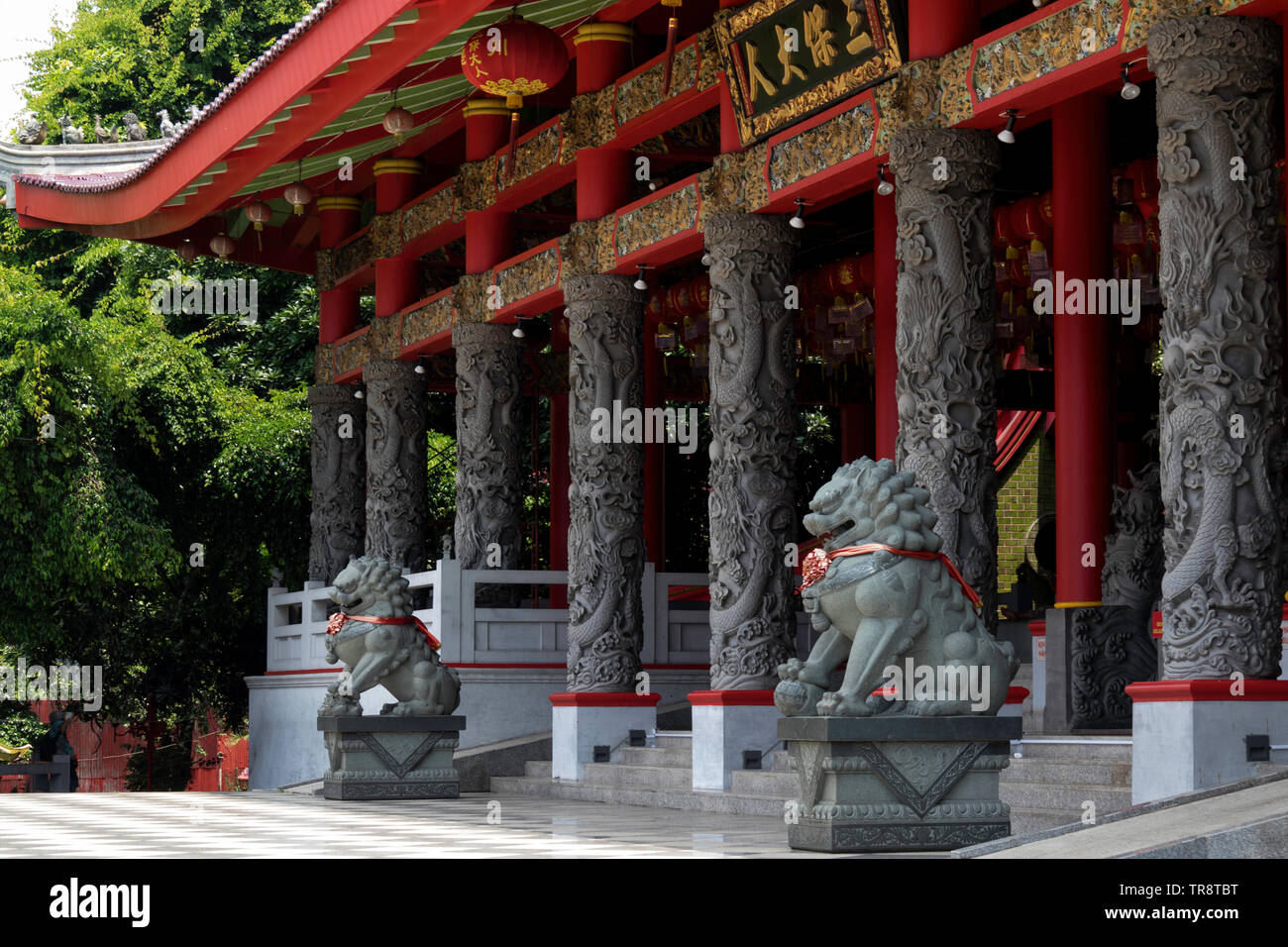 L'entrée de la Sam Poo Kong Temple chinois de Semarang Indonésie Banque D'Images