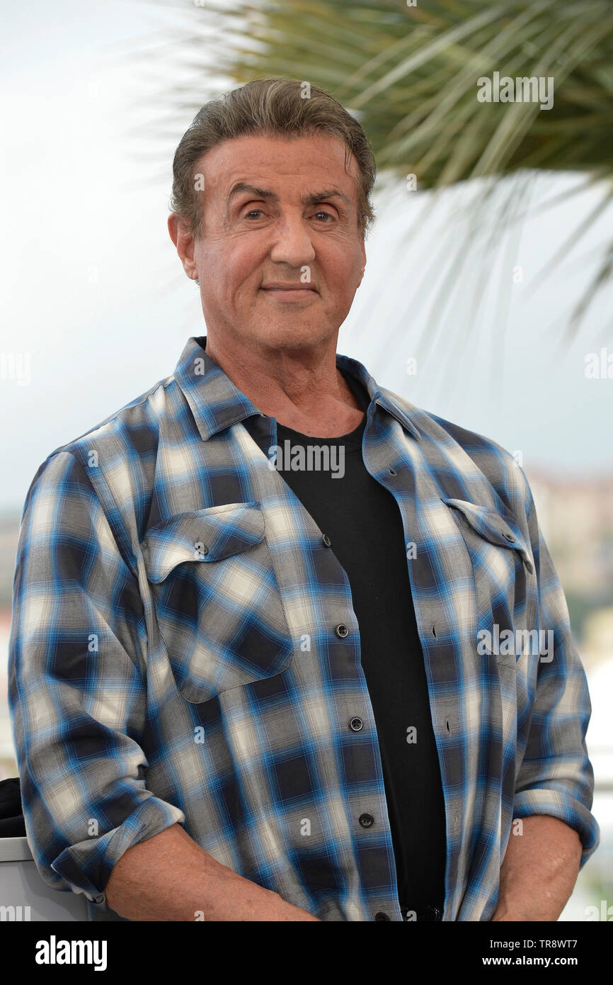 72e édition du Festival du Film de Cannes : Sylvester Stallone posant pendant un photocall pour le film ÒRambo V : Last Blood', le Mai 24,2019 Banque D'Images