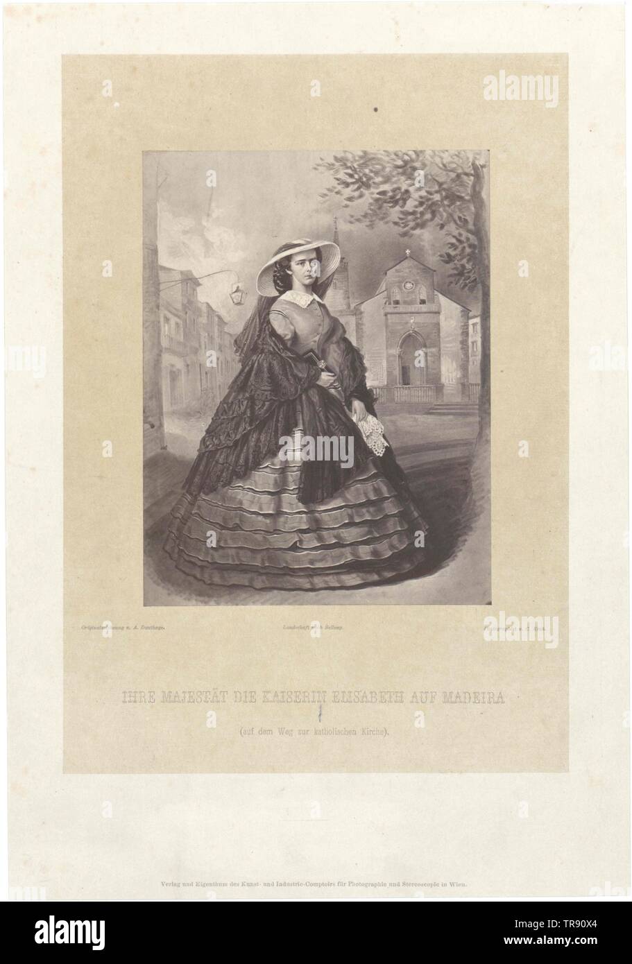 Elisabeth, impératrice d'Autriche, de l'impératrice Elisabeth d'Autriche à Funchal à Madère. fac-similé photographique basé sur l'exemplaire d'une lithographie de Adolf Dauthage à partir de 1860, Additional-Rights Clearance-Info-Not-Available- Banque D'Images
