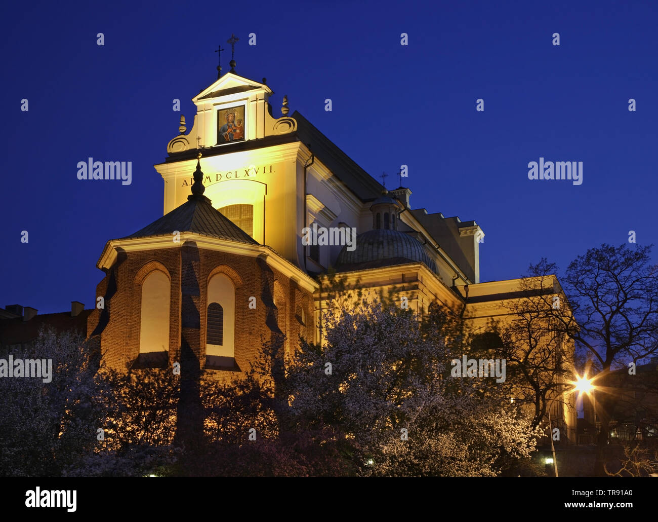 Eglise de Sainte-Anne à Varsovie. Pologne Banque D'Images
