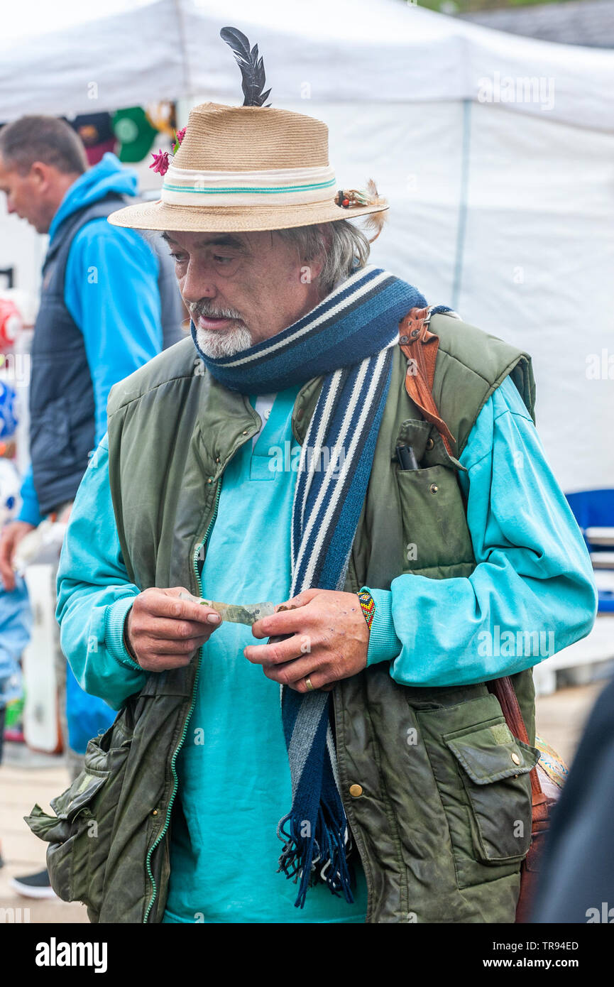 Bantry, West Cork, Irlande. 31 mai 2019. Ian Bailey, l'homme qui est jugé par contumace en France pour le meurtre de Sophie Toscan du Plantier, était à Bantry Market ce matin. Un verdict est attendu dans le procès aujourd'hui. Crédit : AG News/Alay Live News Banque D'Images