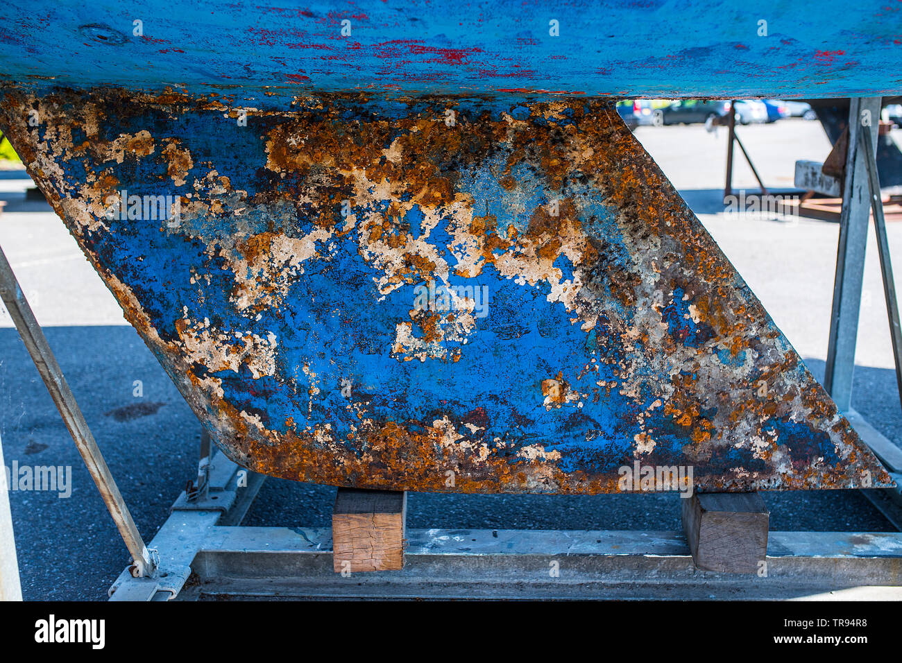 Quille d'un vieux bateau gfk Banque D'Images