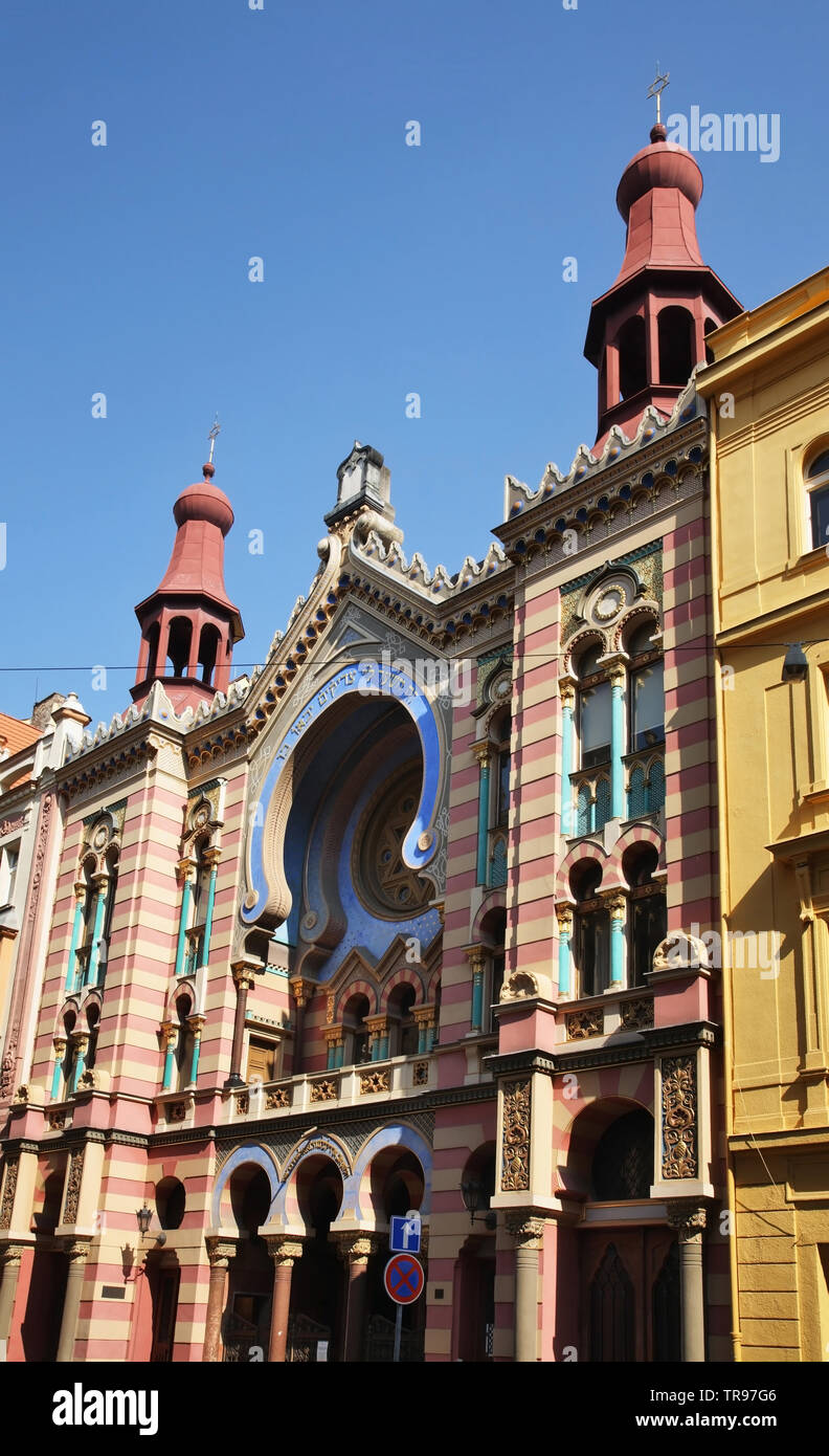 Synagogue jubilaire - Jérusalem synagogue de Prague. République tchèque Banque D'Images