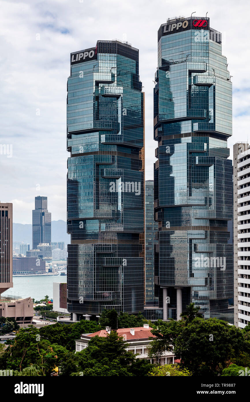 Le Lippo Centre, l'île de Hong Kong, Hong Kong, Chine Banque D'Images