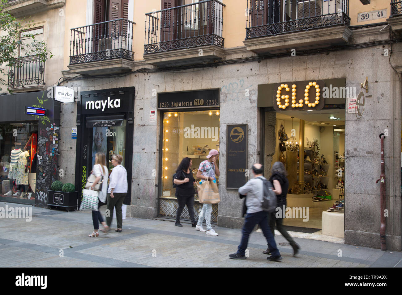 Glo Store, la rue Fuencarral, Madrid, Espagne Banque D'Images