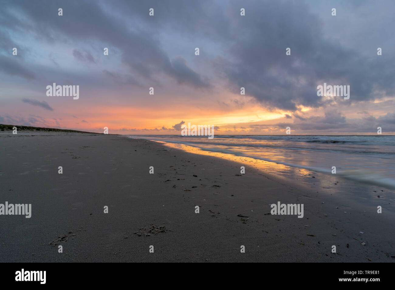 Coucher du soleil au Danemark Banque D'Images