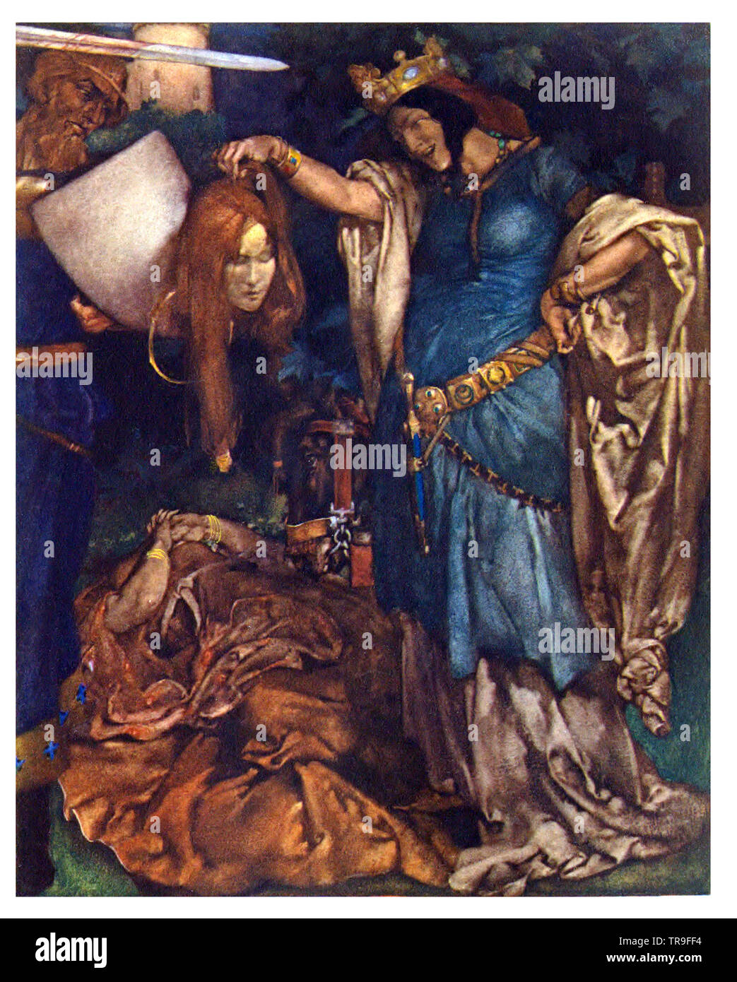 Le Morte D'arthur par William Russell Flint Banque D'Images