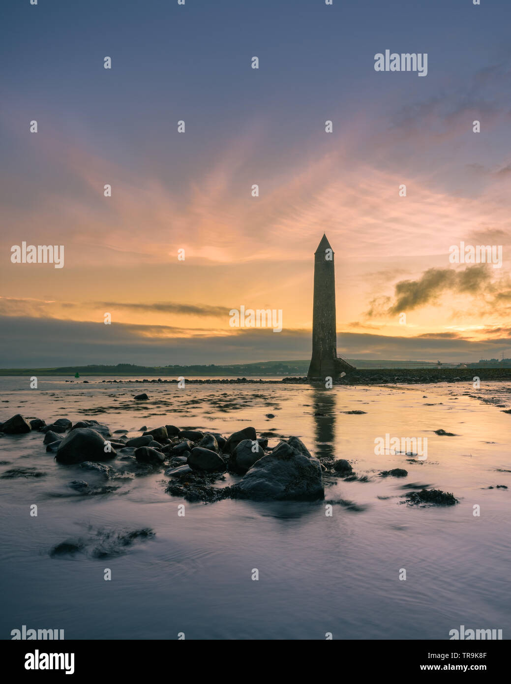 Larne, County Antrim, Northern Ireland / 8 Janvier 2017 : Boucher memorial tower Banque D'Images