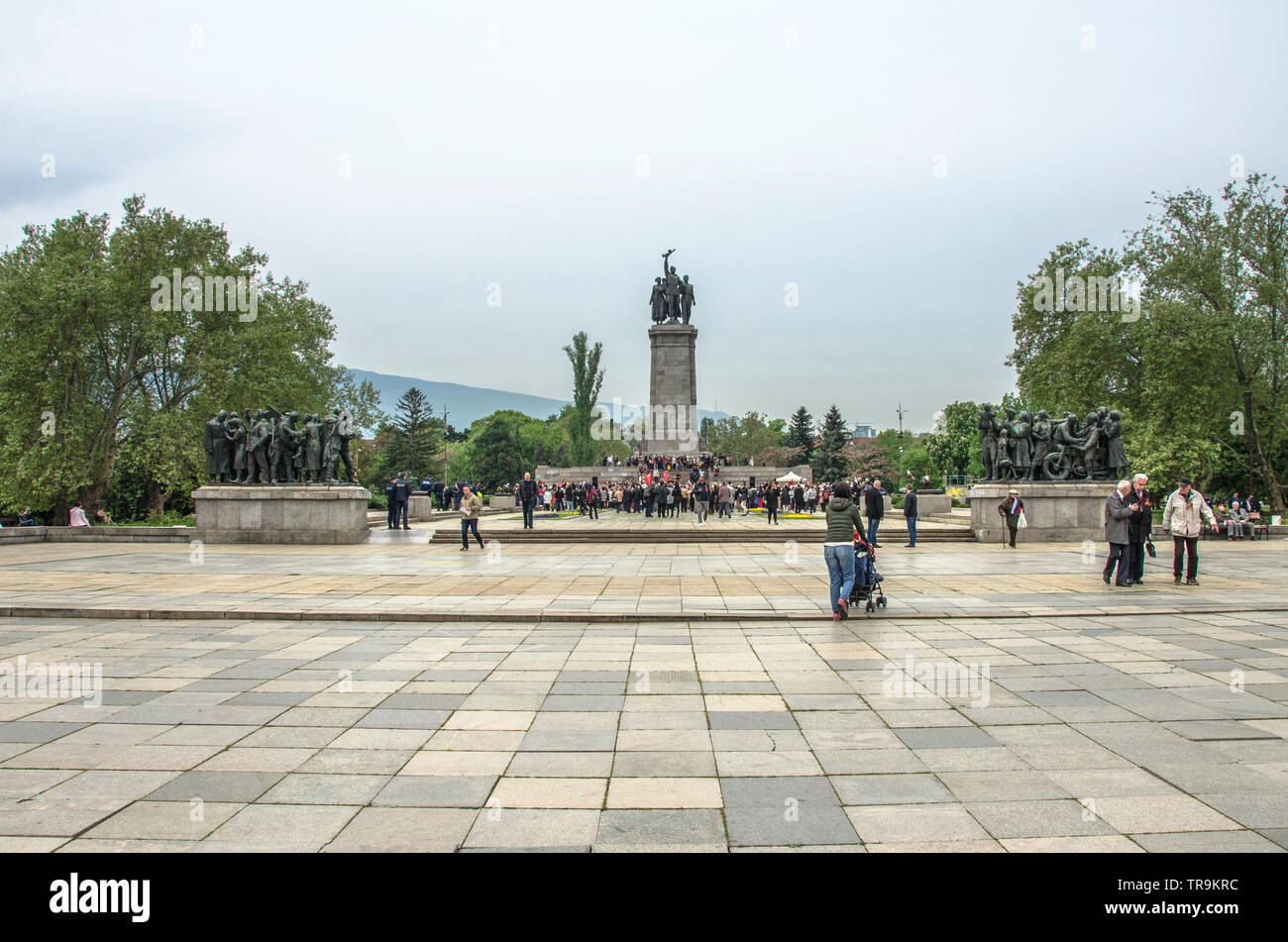 Sofia, Bulgarie - Monument de la Victoire - Knyazheska Jardin Banque D'Images