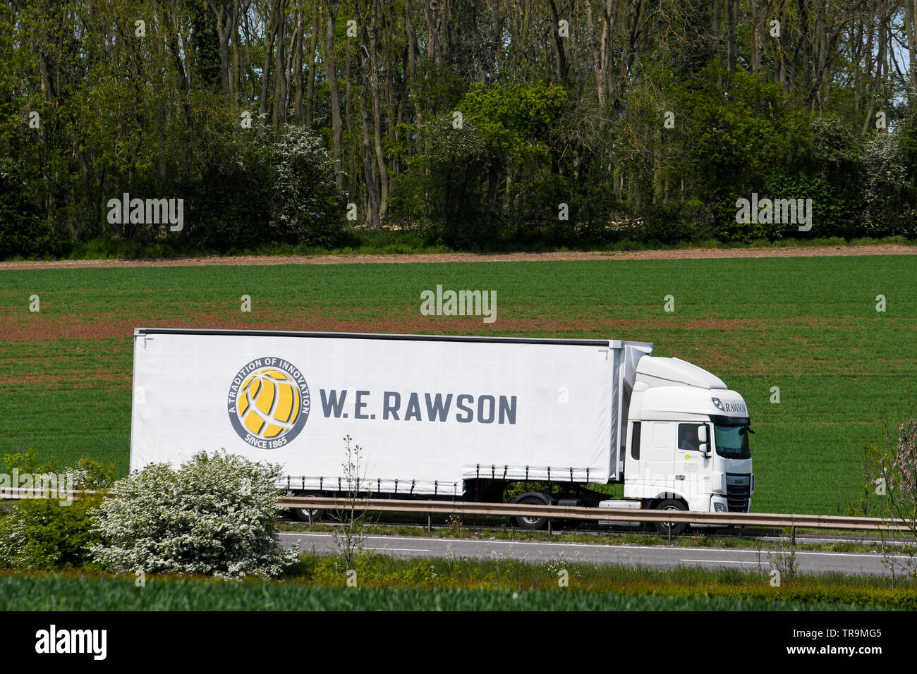 Les camions circulant sur l'A42 dans le Leicestershire Banque D'Images