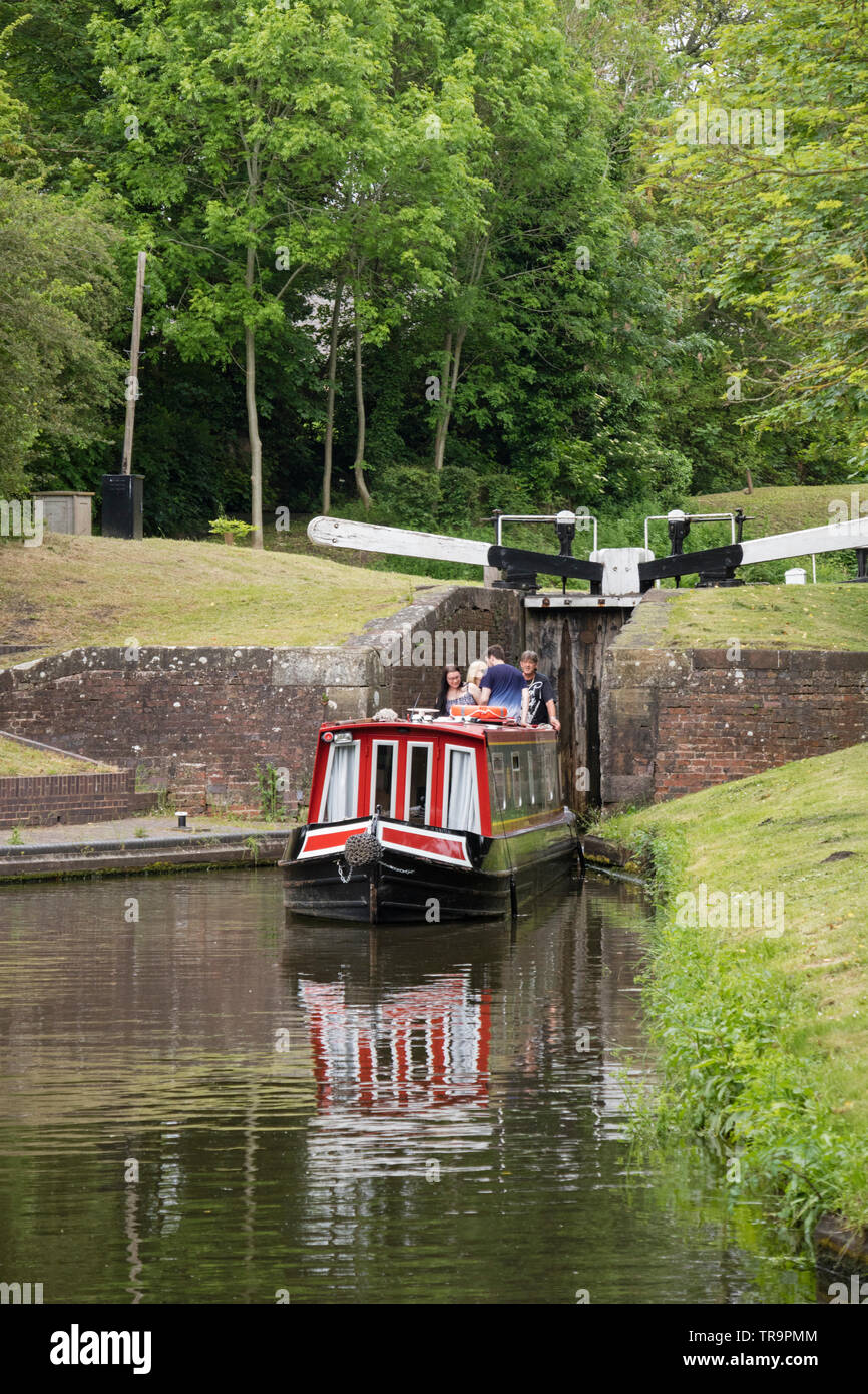 Staffordshire Worcestershire et au Canal de Jonction Stourton nr Kinver, Staffordshire, England, UK Banque D'Images